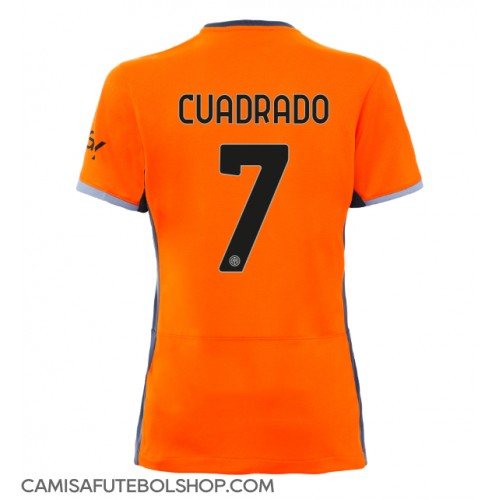 Camisa de time de futebol Inter Milan Juan Cuadrado #7 Replicas 3º Equipamento Feminina 2023-24 Manga Curta